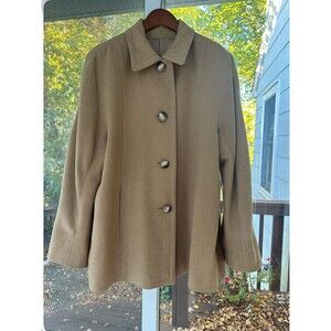 Vintage Fleurette Saks Fifth Avenue Camel Hair Tan Swing Coat